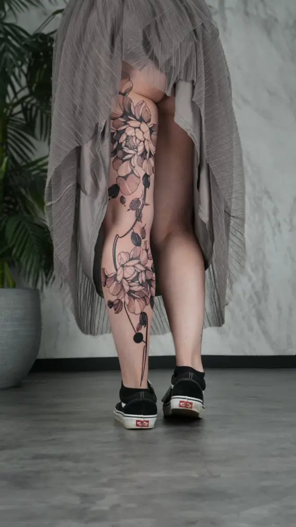 Florales Fineline Tattoo Dortmund | Bad Baboon Tattoo