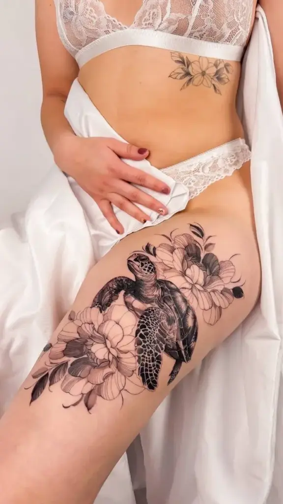 Fineline Tattoo von Merle | Bad Baboon Tattoo Dortmund